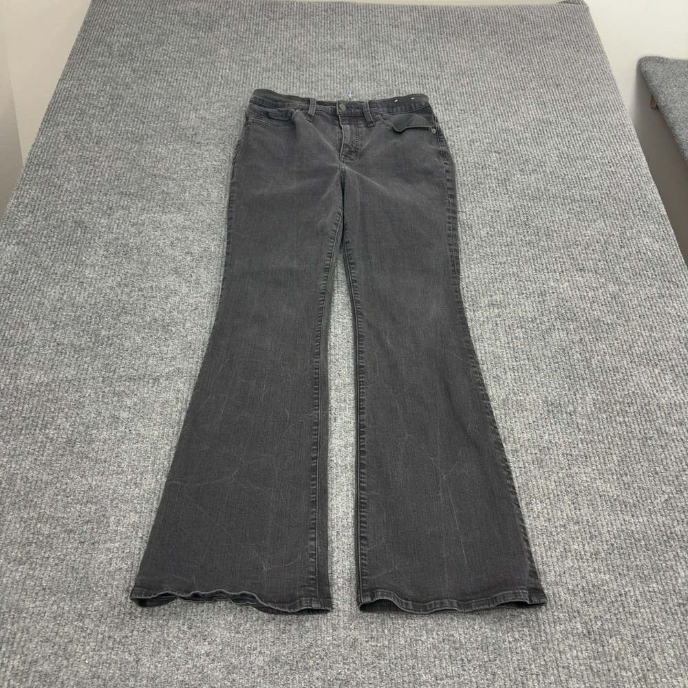 Madewell Jeans Womens 30 Black Cotton Skinny Flare High Rise Stretch Casual Boho